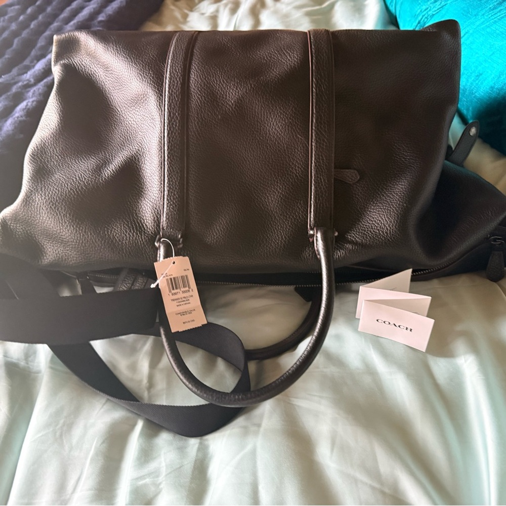 Coach trekker Pebbled Black Leather Satchel - Picture 3 of 16